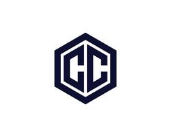 cc logotyp design vektor mall