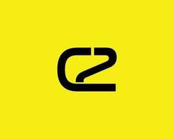 cz zc logotyp design vektor mall