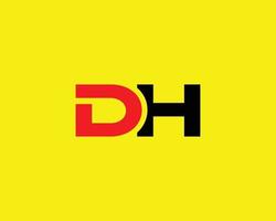 dh hd logotyp design vektor mall