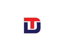 dt td-Logo-Design-Vektorvorlage vektor