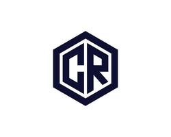 cr rc-Logo-Design-Vektorvorlage vektor