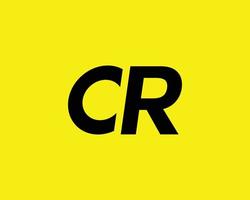 cr rc logotyp design vektor mall