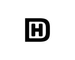 dh-hd-logo-design-vektorvorlage vektor