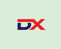 dx xd logotyp design vektor mall