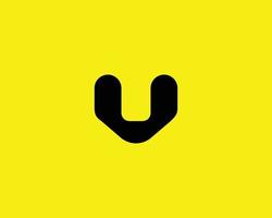 u logotyp design vektor mall