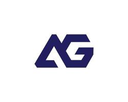 ag ga-Logo-Design-Vektorvorlage vektor