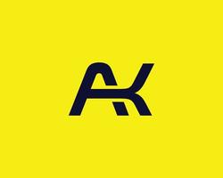 ak logotyp design vektor mall