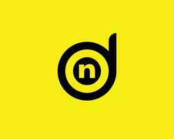 dn nd logotyp design vektor mall