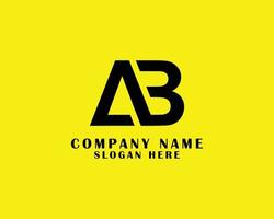 ab logotyp design vektor mall