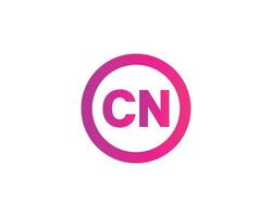 cn nc-Logo-Design-Vektorvorlage vektor