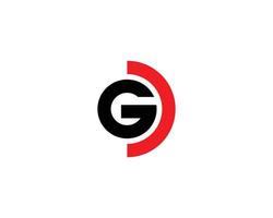 dg gd logotyp design vektor mall