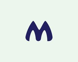 m logotyp design vektor mall