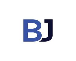 bj J B logotyp design vektor mall