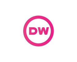 dw wd-Logo-Design-Vektorvorlage vektor