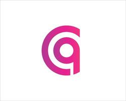 cq qc-Logo-Design-Vektorvorlage vektor