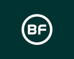 bf fb-Logo-Design-Vektorvorlage vektor