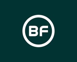 bf fb logotyp design vektor mall