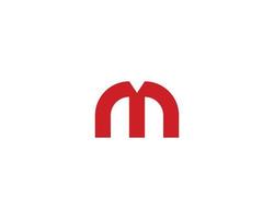 m logotyp design vektor mall