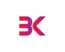 bk kb-Logo-Design-Vektorvorlage vektor