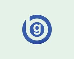 bg gb-Logo-Design-Vektorvorlage vektor