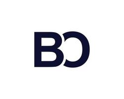 bo ob logotyp design vektor mall