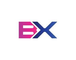 bx xb-Logo-Design-Vektorvorlage vektor