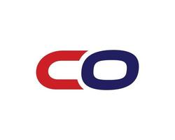 co oc logotyp design vektor mall