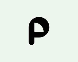 p logotyp design vektor mall