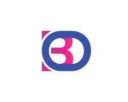 bo ob logotyp design vektor mall