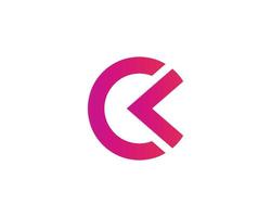 ck kc-Logo-Design-Vektorvorlage vektor
