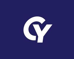 cy yc logotyp design vektor mall