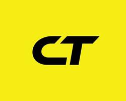 ct tc logotyp design vektor mall