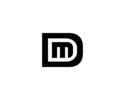 dm md logotyp design vektor mall