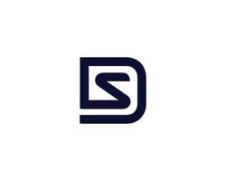 ds SD-Logo-Design-Vektorvorlage vektor