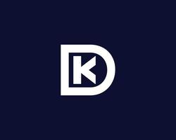 dk kd logotyp design vektor mall