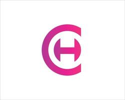 ch hc logotyp design vektor mall