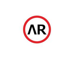 ar ra-Logo-Design-Vektorvorlage vektor