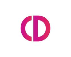 CD dc logotyp design vektor mall