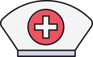 Krankenschwesterkappen-Vektorillustration auf einem Hintergrund. Premium-Qualitätssymbole. Vektorsymbole für Konzept und Grafikdesign. vektor