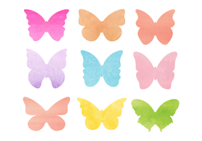 Fri vattenfärg fjärilar vektor