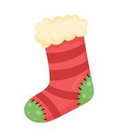 Frohe Weihnachten dekorative Socke vektor