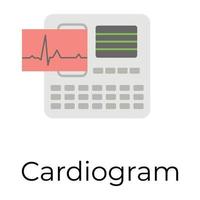 trendige Kardiogramm-Konzepte vektor