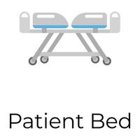 trendiges Patientenbett vektor