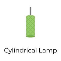 trendige zylindrische Lampe vektor