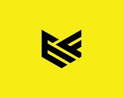 ef fe logotyp design vektor mall