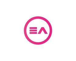 ea ae logotyp design vektor mall