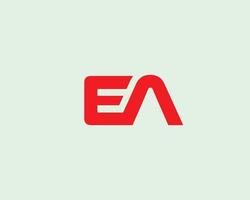 ea ae logotyp design vektor mall