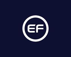 ef fe logotyp design vektor mall