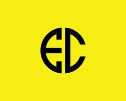 ec ce-Logo-Design-Vektorvorlage vektor