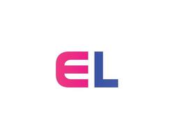 el le-Logo-Design-Vektorvorlage vektor